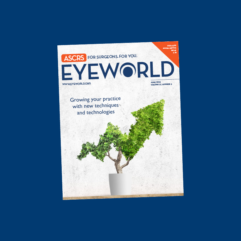 Cover of an EyeWorld magazine
